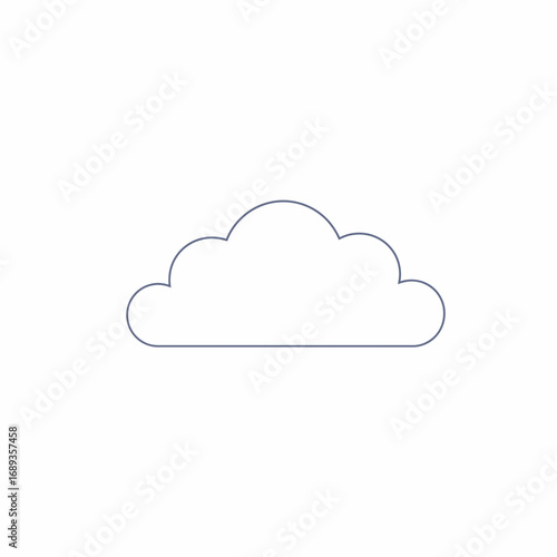 Simple Line Drawing of a Cloud