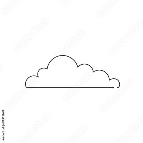 Simple Line Drawing of a Cloud