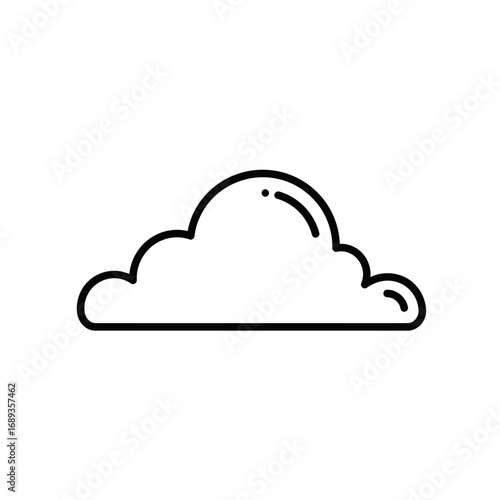 Simple Line Drawing of a Cloud