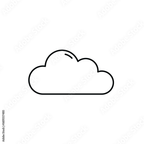 Simple Line Drawing of a Cloud
