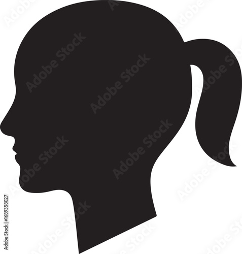 silhouette of a woman head