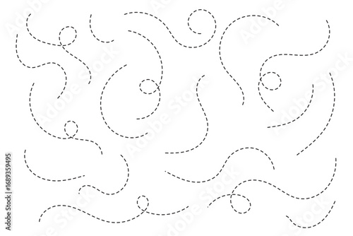 Zigzag arrow stripes design with dotted lines on grid lines isolated on white background. Location markers, perfect for maps, navigation apps, GPS, journey planning, tourism guides, delivery tracking.
