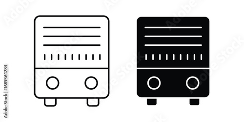 Air purifier line icon vector, with editable stroke vector illustration