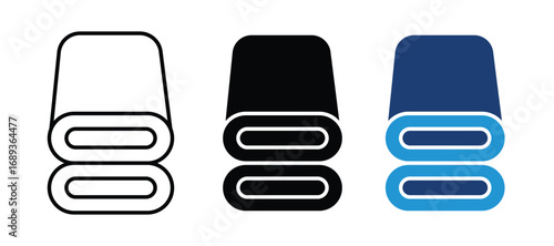 rolled towel icon vector illustraiton isolated on white background