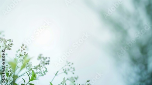 Soft focus delicate flowers background