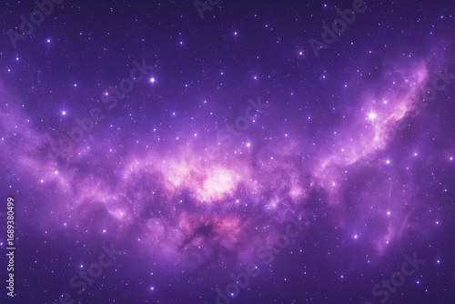Wallpaper Mural Vibrant Purple Nebula with Scattered Stars in Deep Space galaxy cosmos Torontodigital.ca