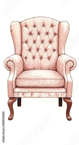 Roseate Repose: A Gentle Chair