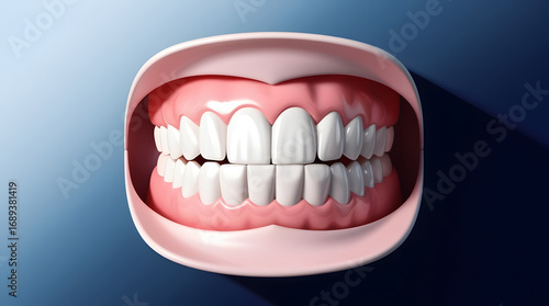 perfect Dental Alignment 3D model of human teeth