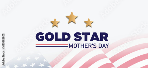 Gold star mother's day design concept , vector illustration background banner poster post design.