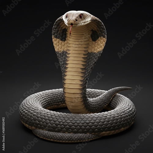 Cobra's Majesty: Hyperrealistic 3D Render