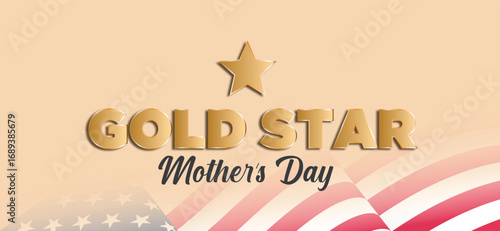 Gold star mother's day design concept , vector illustration background banner poster post design.