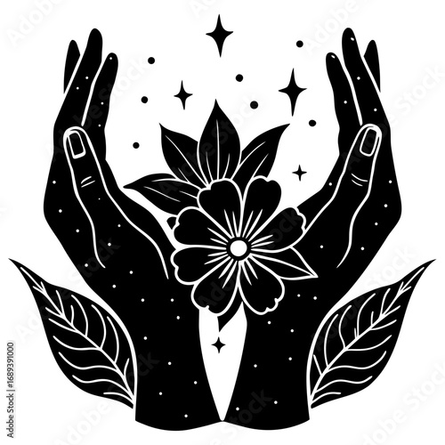 Hands that nurture blossoms