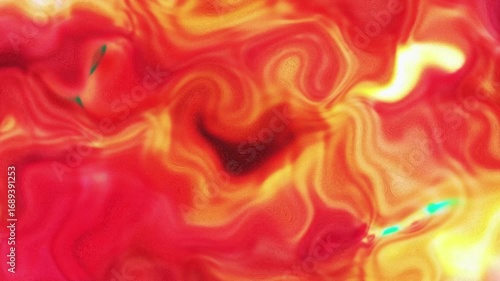 Abstract Red Orange Yellow Swirling Motion Background Loop Seamless Animation Energy Heat Fire