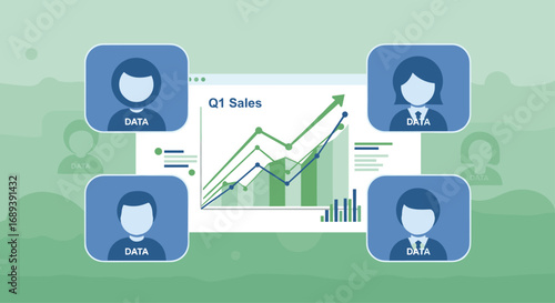 Dynamic team collaboration drives Q1 sales growth with insightful data analysis