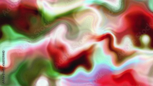 Abstract Red Green Swirling Motion Background Loop Seamless Animation Fluid Paint Texture Design