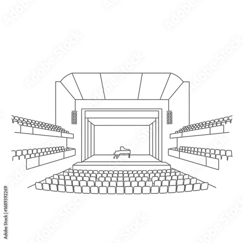 Concert Hall Stage Design Sketch