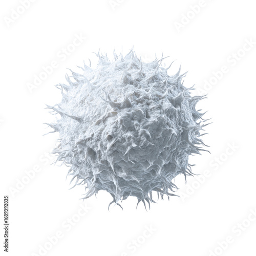 Microscopic View of a White Blood Cell, Immune System Cell, Detailed 3D Render