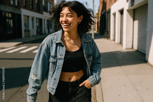 Joyful urban street fashion