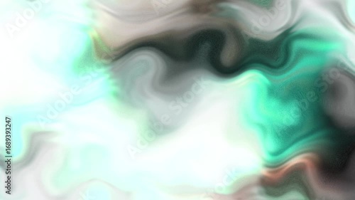 Abstract Teal Green Swirling Motion Background Seamless Loop Animation Fluid Dynamic Energy Light