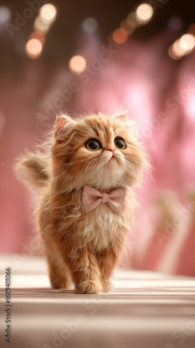 Cute Cartoon Cat with Big Eyes