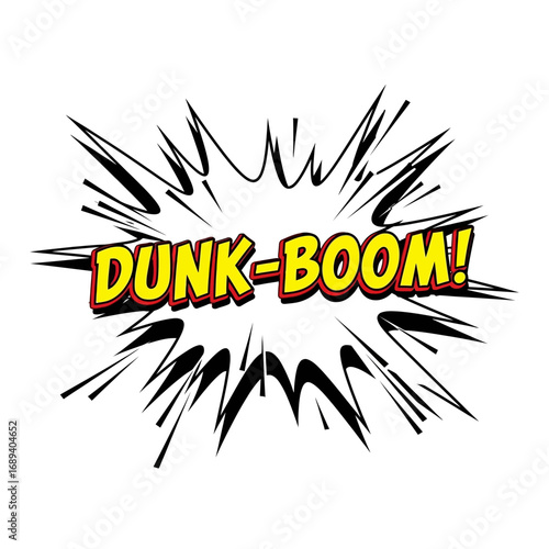Comic Book "Dunk-Boom!" Sound Effect Graphic