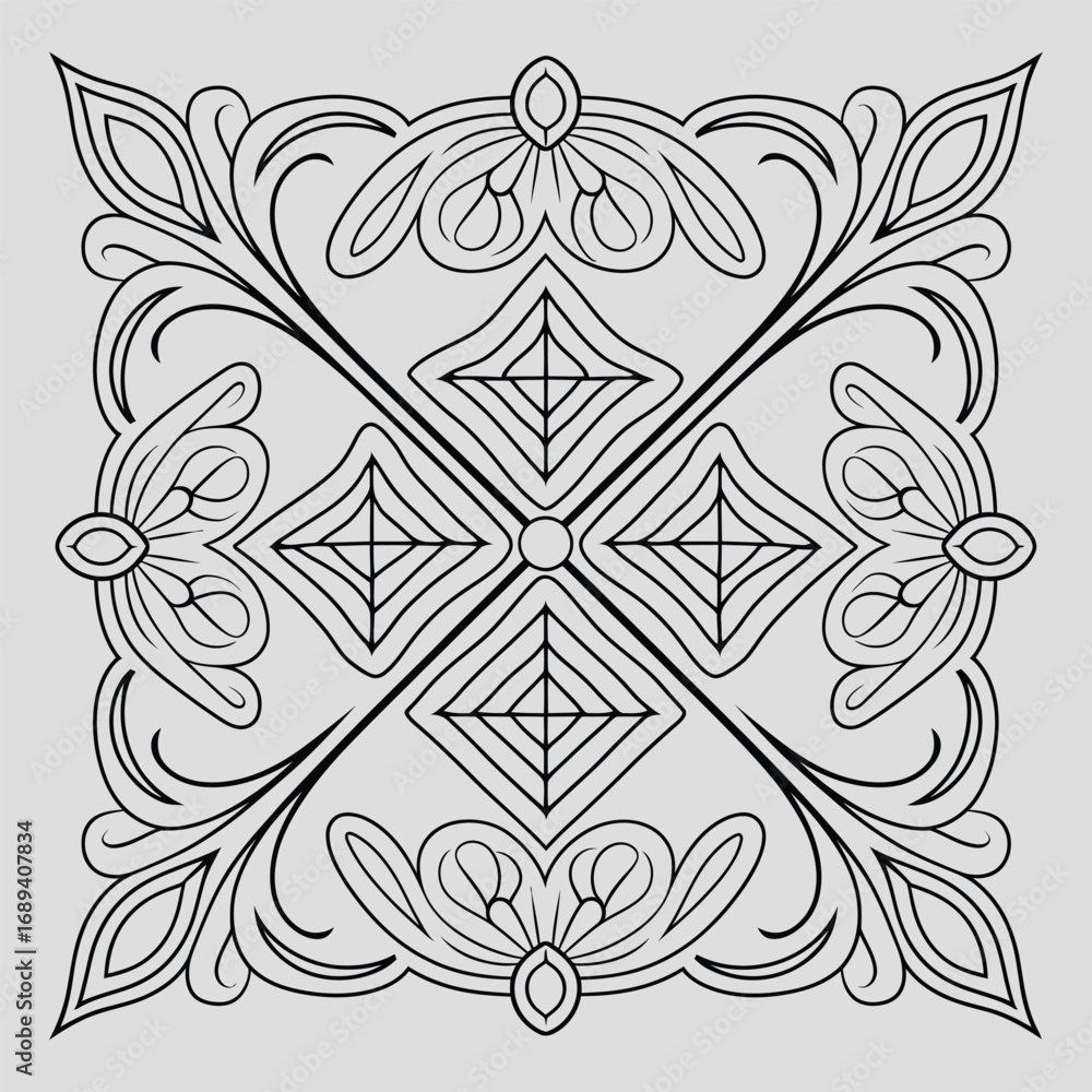Ornamental Floral Mandala Vector Pattern Design
