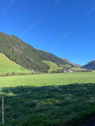 mountain landscape with blue sky