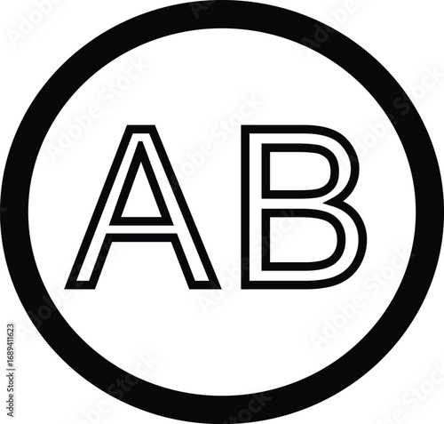 Circle logo with initials AB.