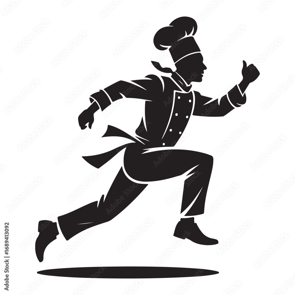 Obraz premium chef silhouette vector