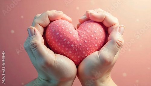 Soft, rounded shapes form a comforting, protective embrace, suggesting nurturing care and gentle support Perfect for concepts of security, well-being, and emotional safety , growth, warmth, tender