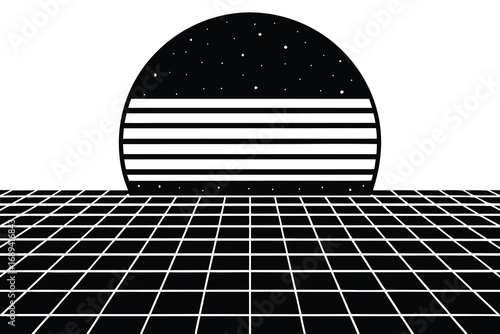 retro vibe gradient background.eps