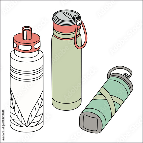 Blue plastic bottle design with label for water or cleaning solution vector