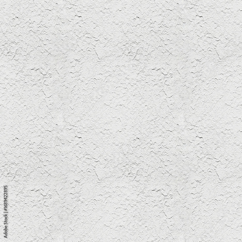 Seamless texture of white rough plaster with a relief surface. The perfect backdrop for 3D models, graphic design, and architectural visualizations.