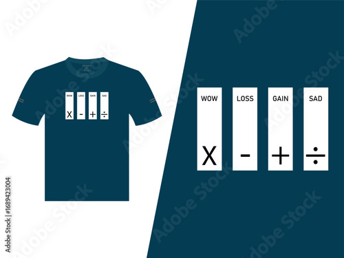 Plus Minus Design For T-Shirt Print