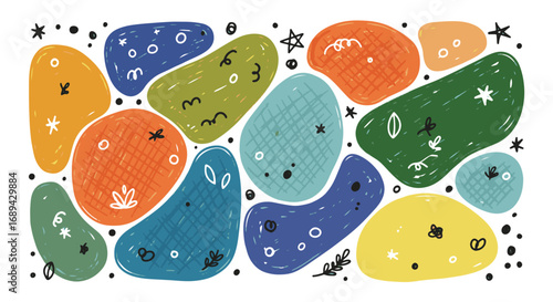 colorful easter eggs background
