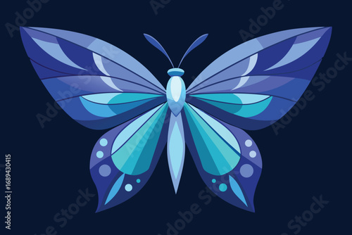 Stylized Butterfly Vector Illustration Colorful Wings and Intricate Design