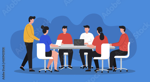 Diverse team collaborates in a modern office meeting, discussing projects and strategies. Ideal for business, teamwork, and corporate training concepts.