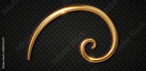 Fibonacci golden ratio 3d shape. Golden ratio isolated vector