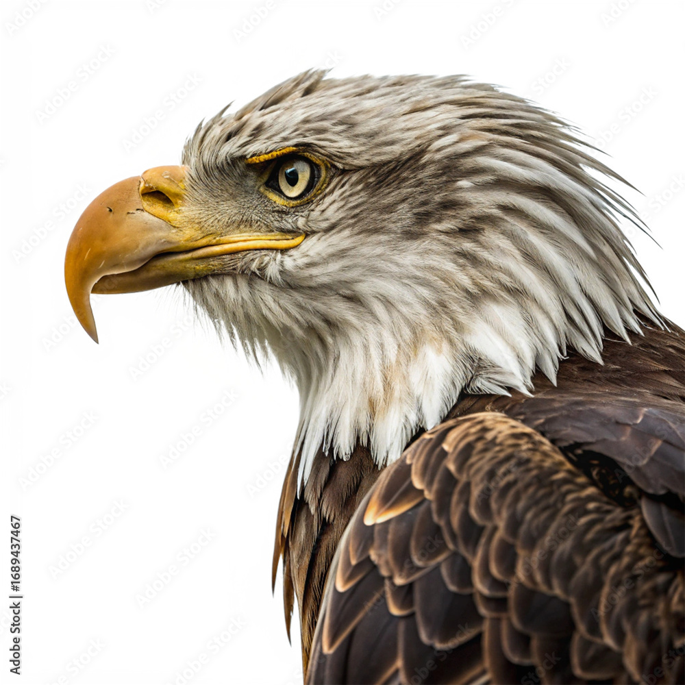 Obraz premium Majestic eagle eye closeup captures keen predatory focus and wild spirit 
