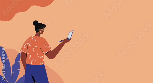 Modern person using a laptop outdoors, symbolizing remote work, digital lifestyle, and global connectivity. Ideal for business, technology, or creative concepts.