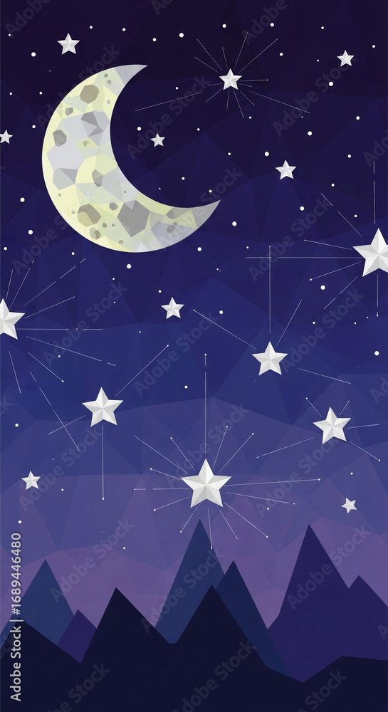 Naklejka premium starry night sky