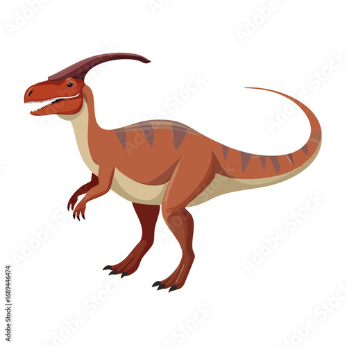 Parasaurolophus dinosaur illustration extinct reptile prehistoric animals wildlife paleontology