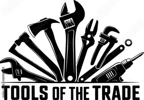 Hand and Power Tools Silhouettes Vector Graphic Bundle – Essential Workshop and Repair Icons