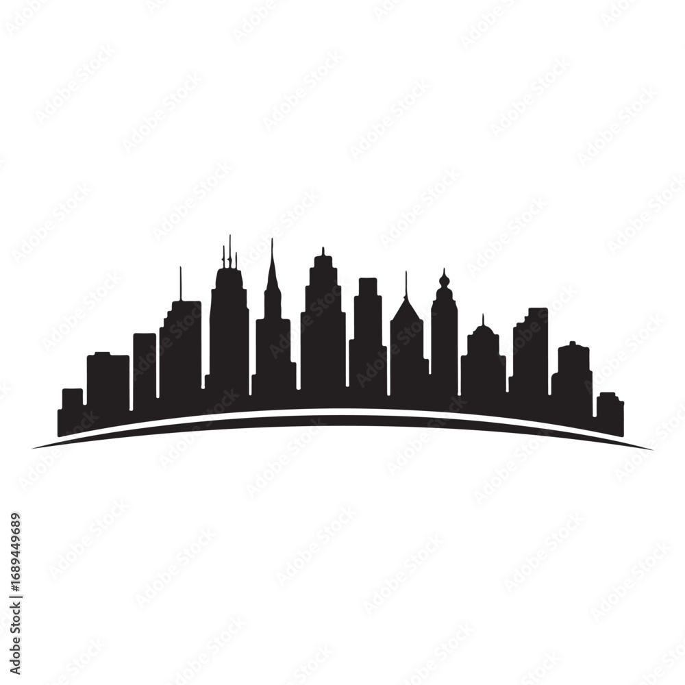 Fototapeta premium modern city skyline silhouette vector