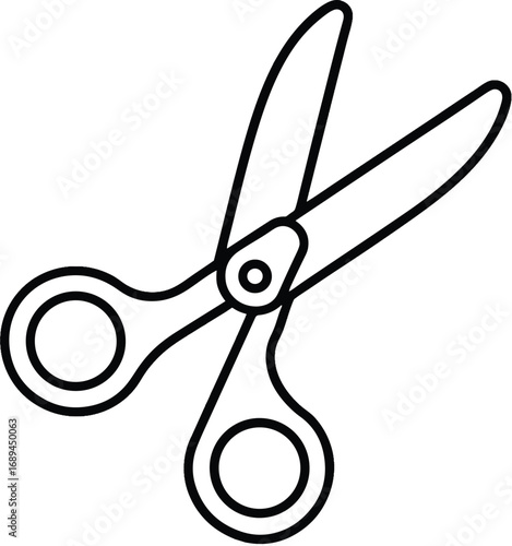 scissor coloring page for kids