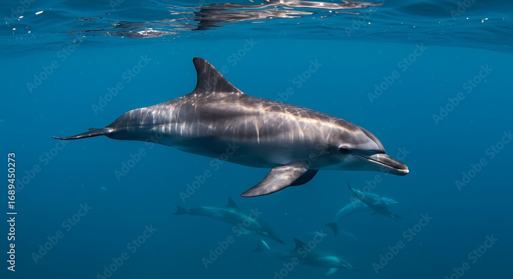 Fototapeta premium Dolphin in the Ocean.