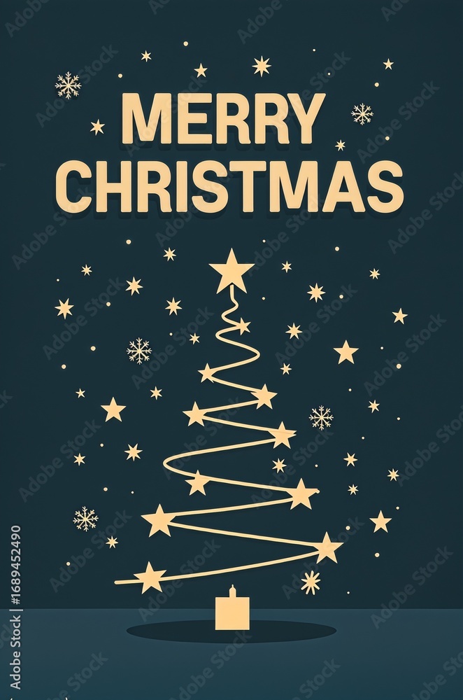 Naklejka premium merry christmas greeting card