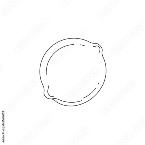 Line Drawing of a Lemon