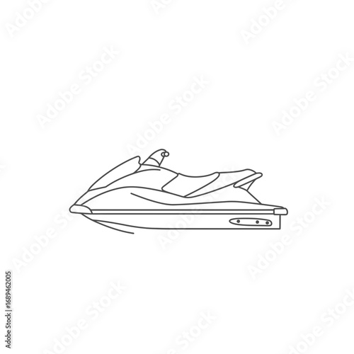 Line Drawing of a Personal Watercraft