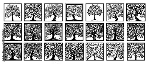 Tree of life laser cut panel collection